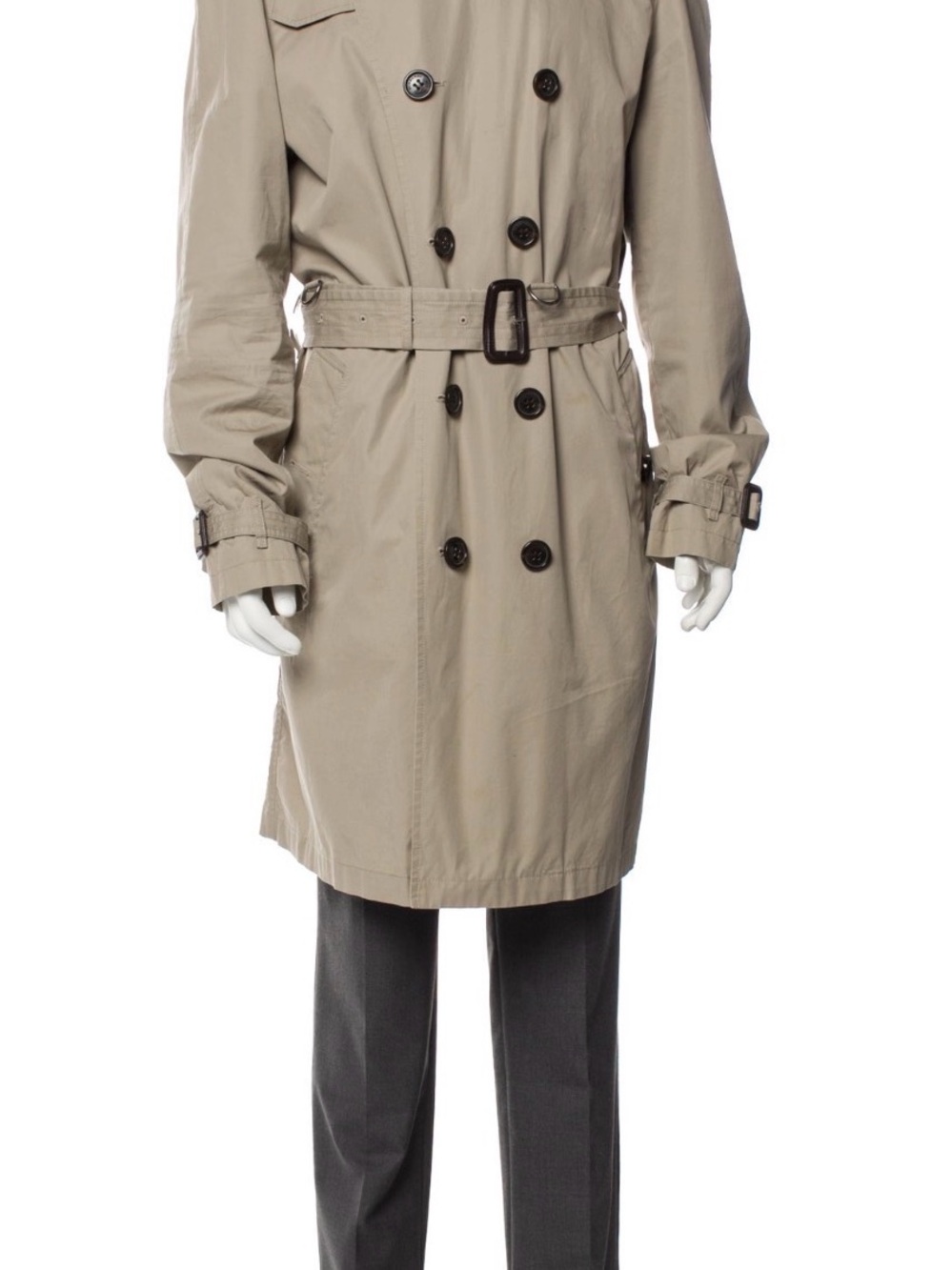 Burberry London Classic Beige Double-Breasted Trench Coat